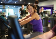 Woman working out at gym 